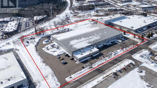 Aerial view of industrial building