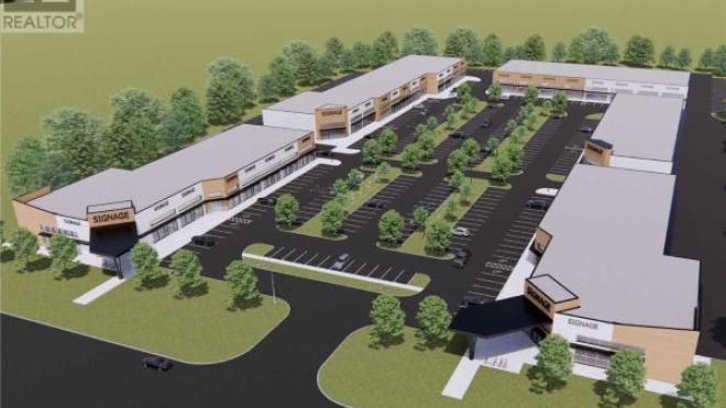 Rendering of an industrial development with various units