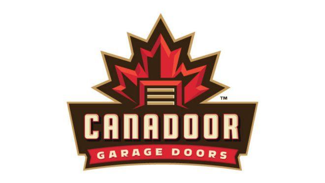 Red maple leaf logo with "Canadoor Garage Doors" text