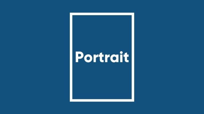 Graphic with a rectangle labeled "portrait".