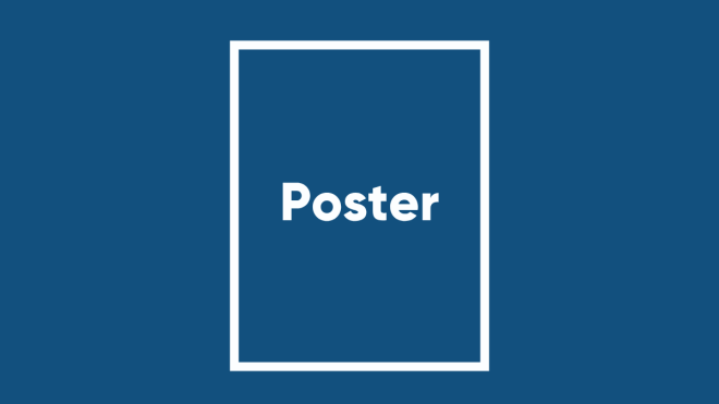 Graphic with a rectangle labeled "poster".