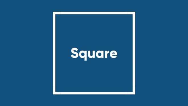 Blue square graphic with the word "Square" inside.