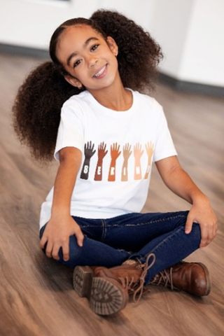 Hearts of Gems T-shirt Modelled